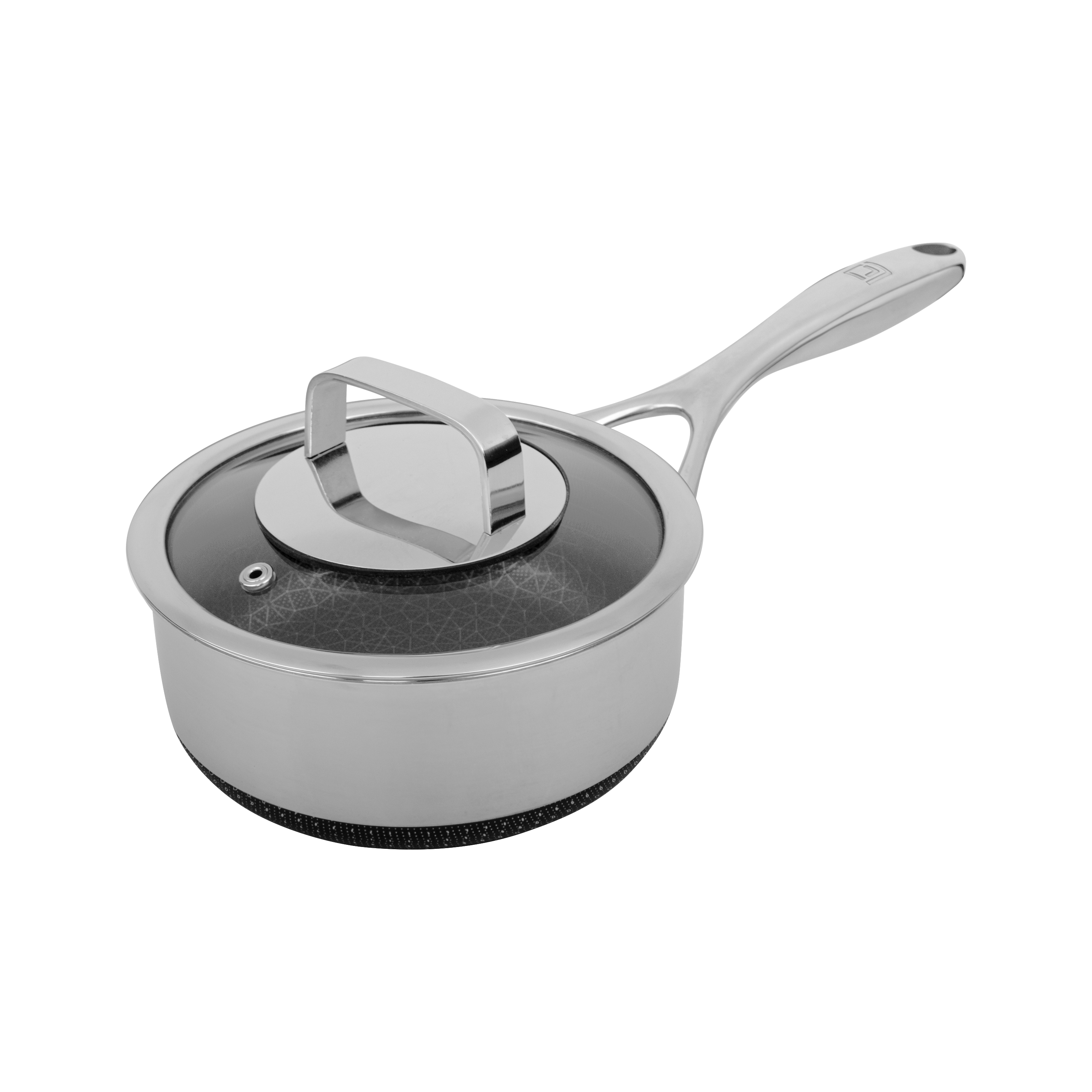 DiamondClad™ 1.5 Quart Hybrid Nonstick Saucepan with Glass Lid product photo from livwell brands