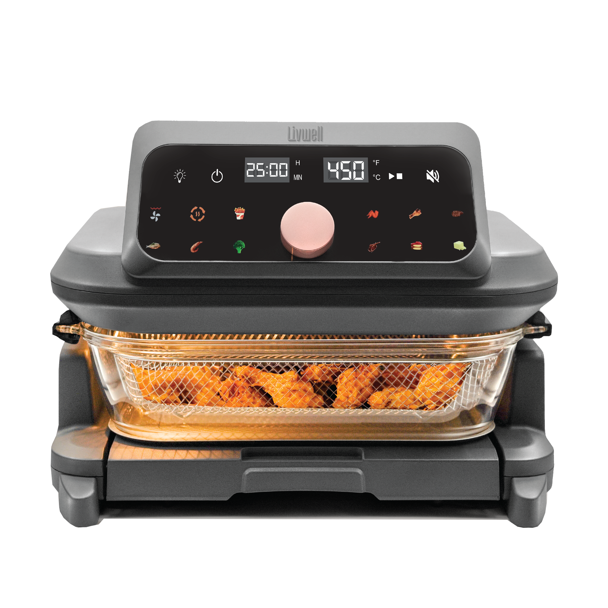 Livwell 6 Quart Glass Container Air Fryer product photo from livwell brands