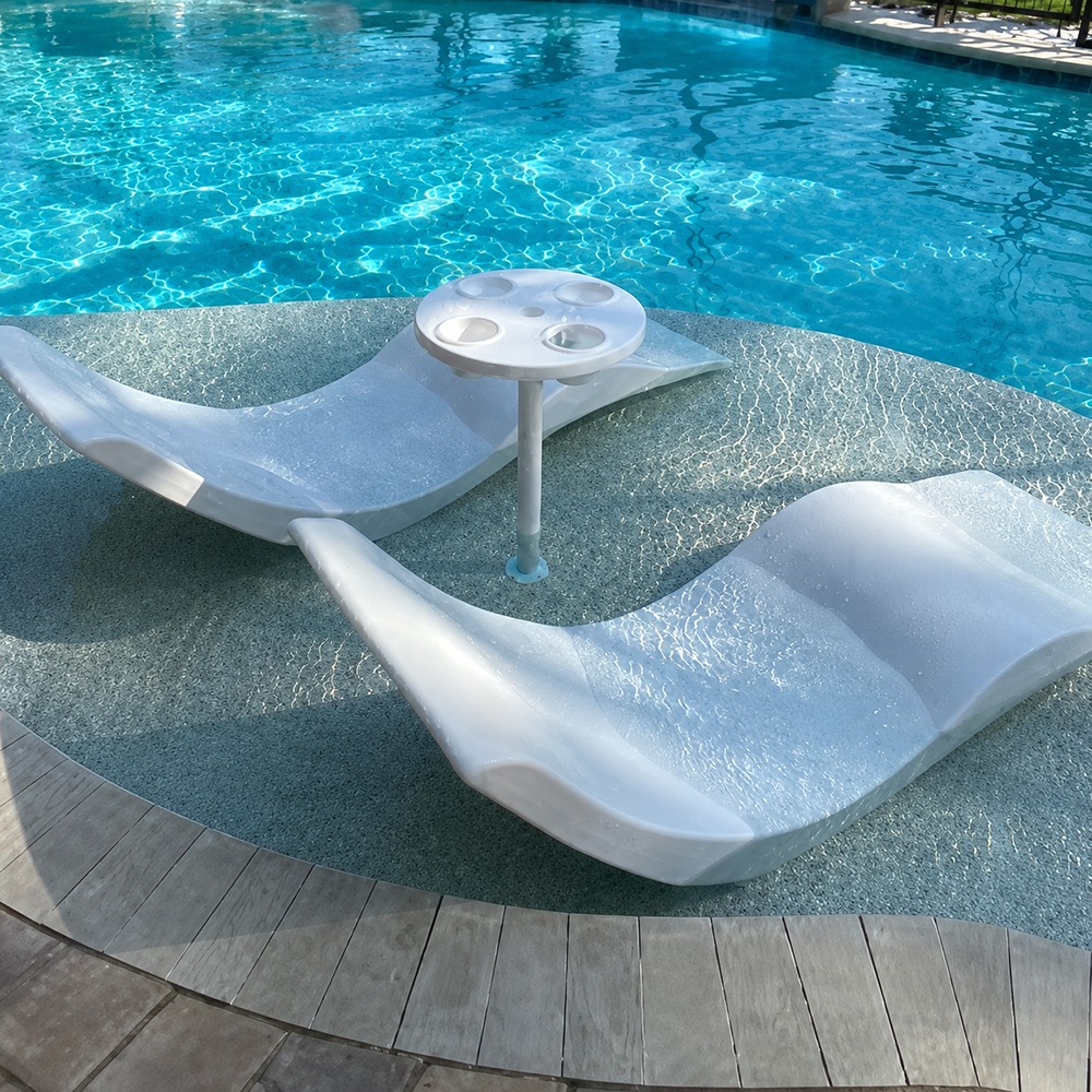 Baja Table Sun Shelf Umbrella Table for Ledge in Swimming Pool. product photo from AugHog